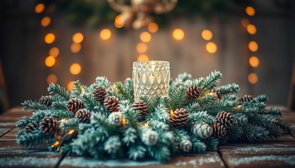 frosted holiday decor
