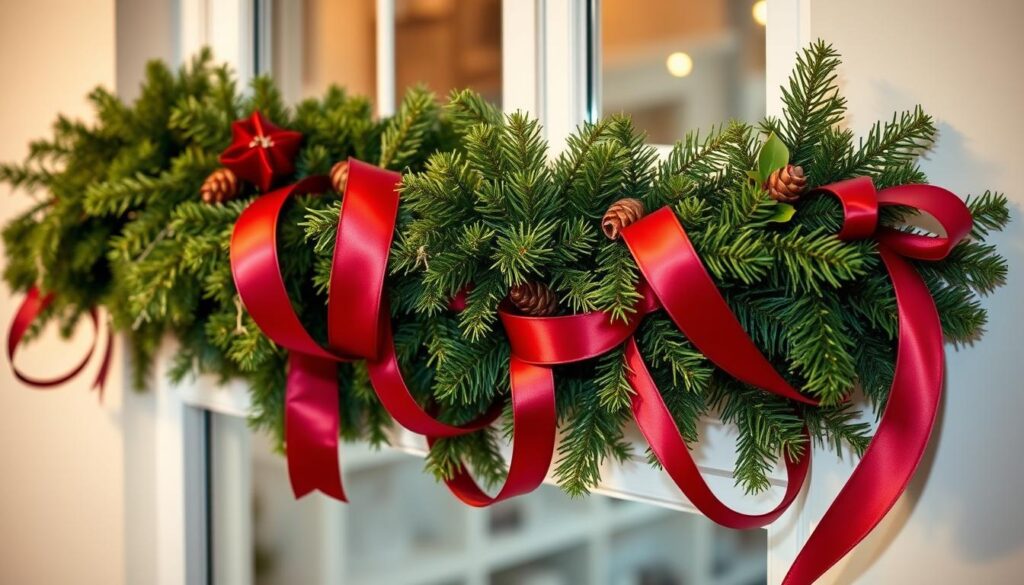 garland and ribbon combo