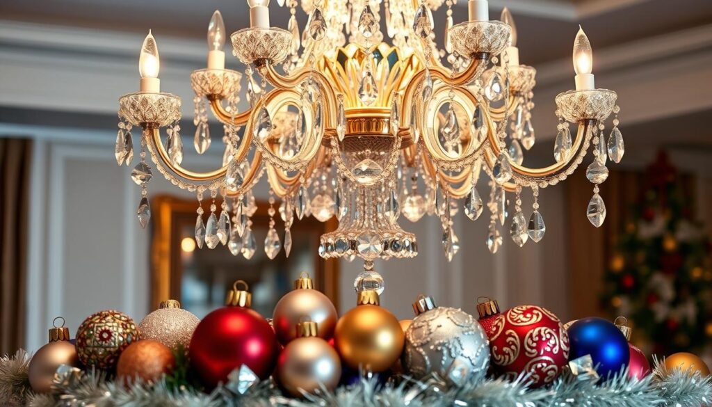 glamorous crystal chandelier decor