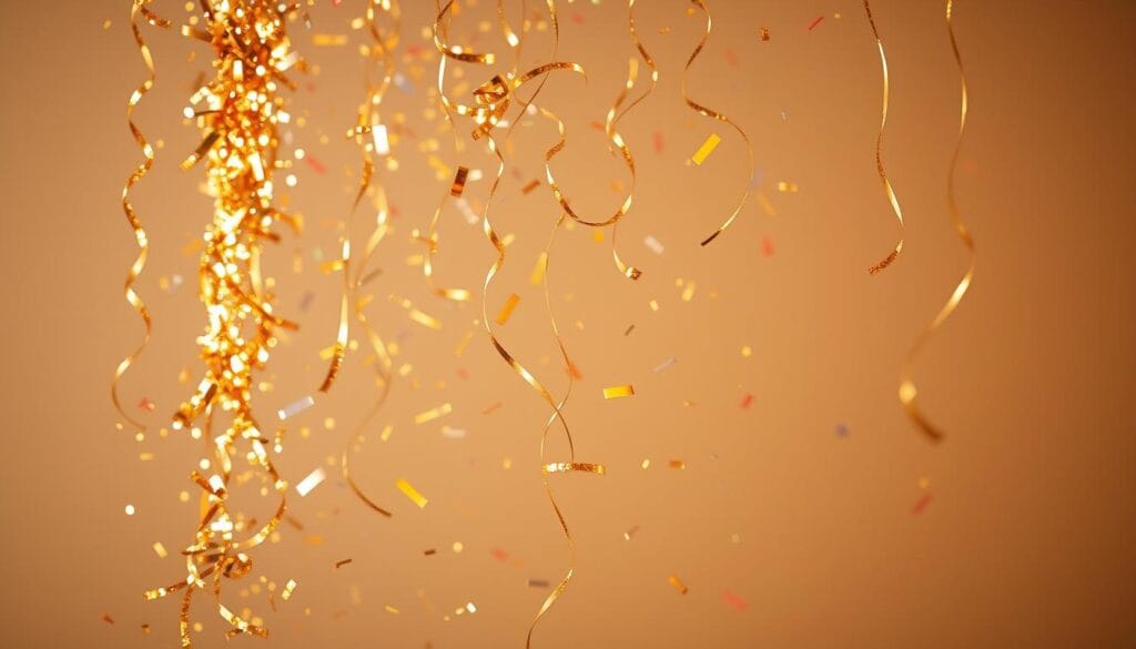 glittery confetti