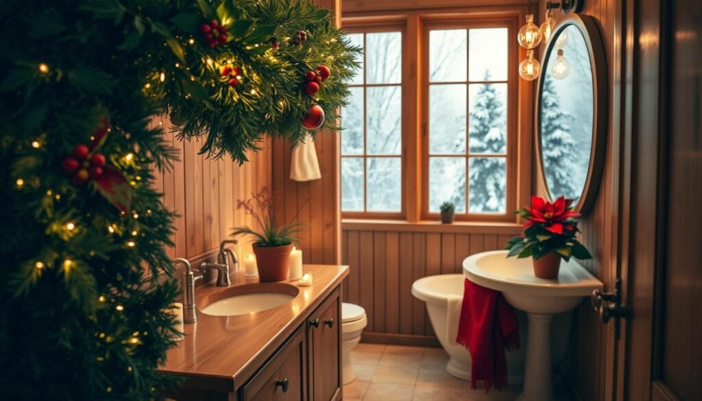 guest bathroom christmas decor ideas