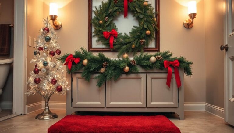guest bathroom christmas decor ideas