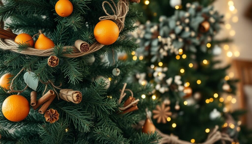 handmade garlands for farmhouse Christmas tree