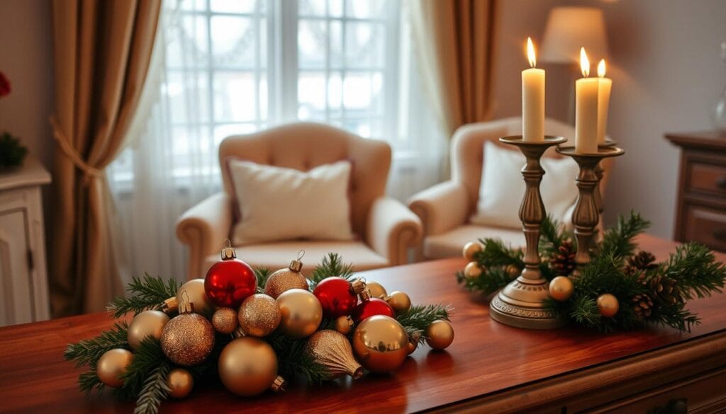 holiday bedroom dresser decor