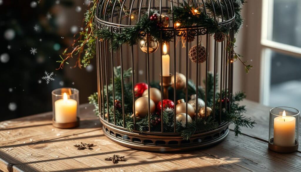holiday birdcage decorations