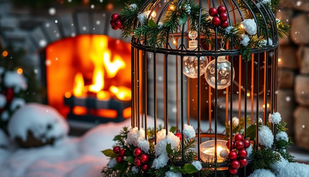 holiday birdcage decorations