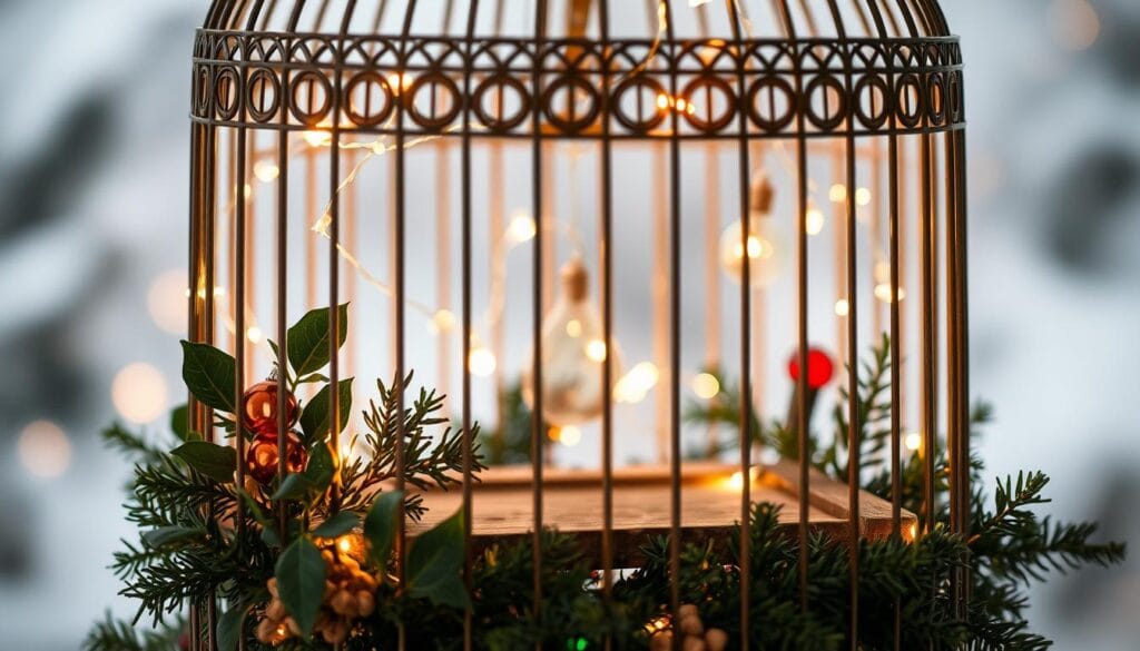 holiday birdcage decorations