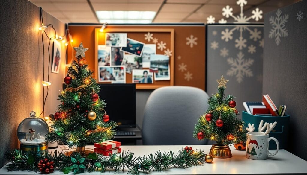 holiday cubicle decor