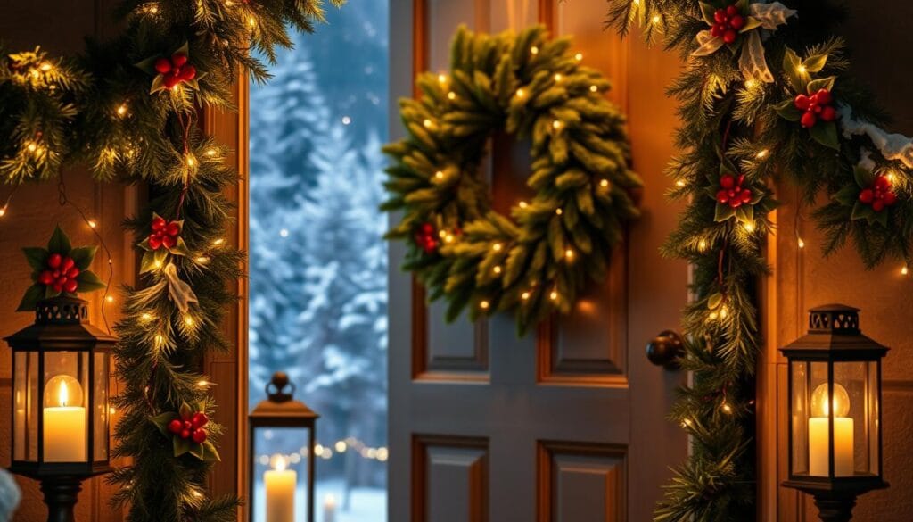 holiday door lighting decor