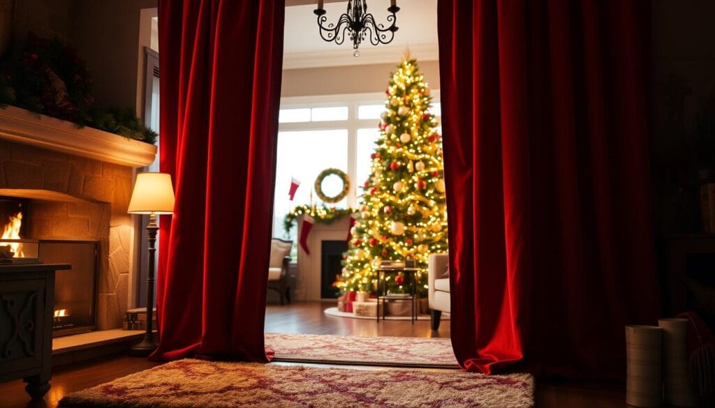 holiday home decor curtains