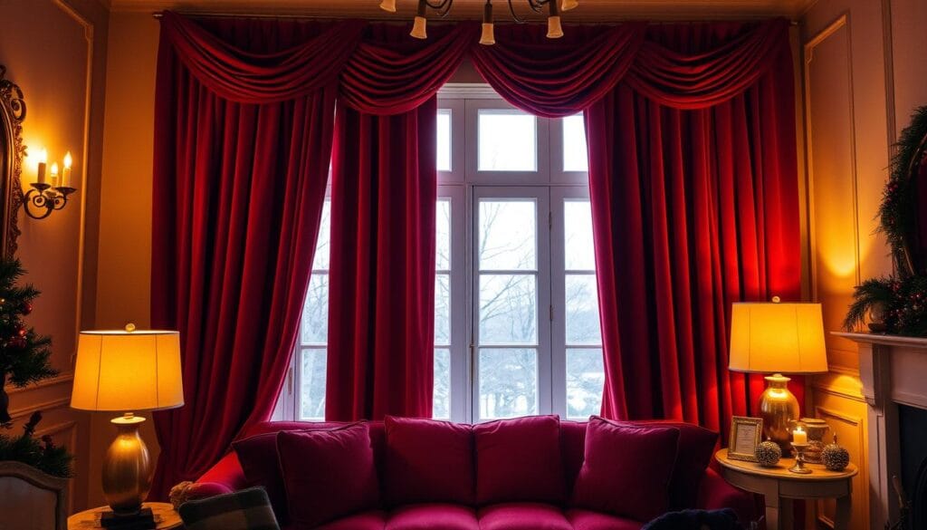 holiday home decor curtains