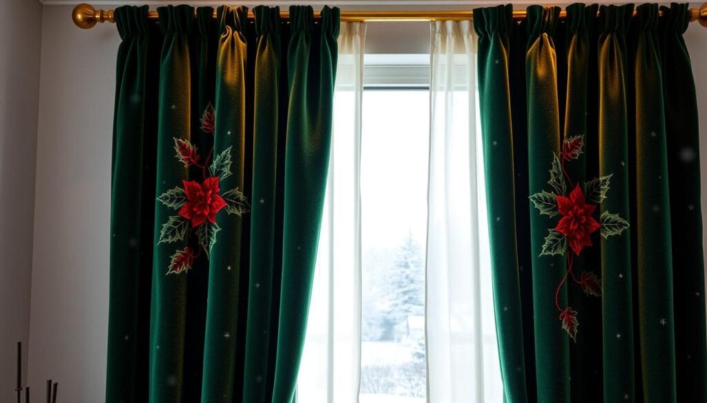 holiday home decor curtains