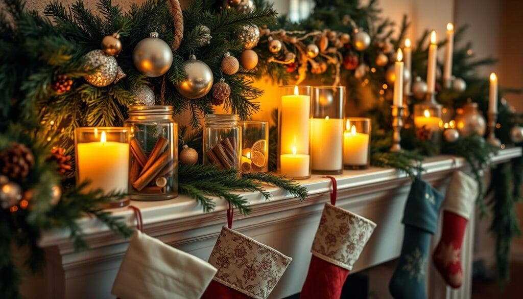 holiday mantel decorations
