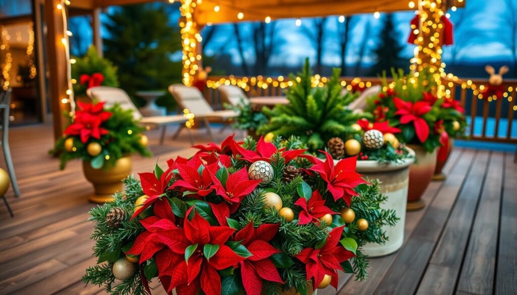 holiday-themed planters