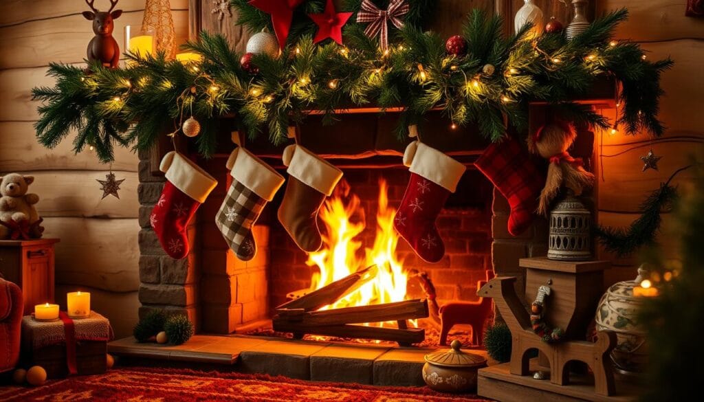 homemade holiday fireplace ideas