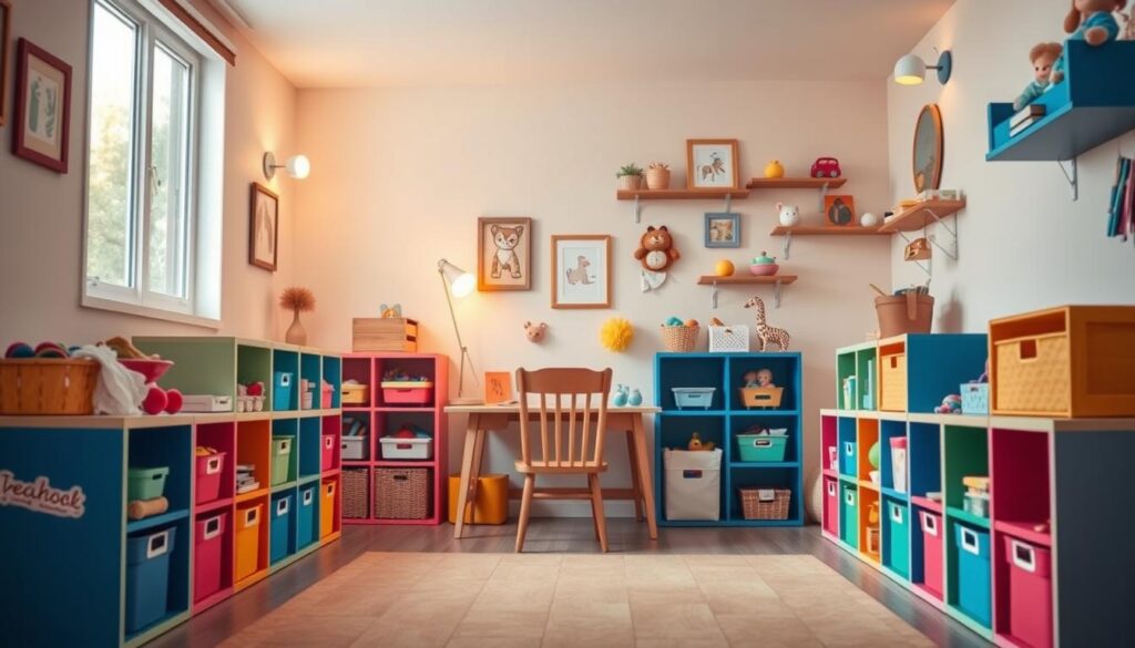 kids room organization