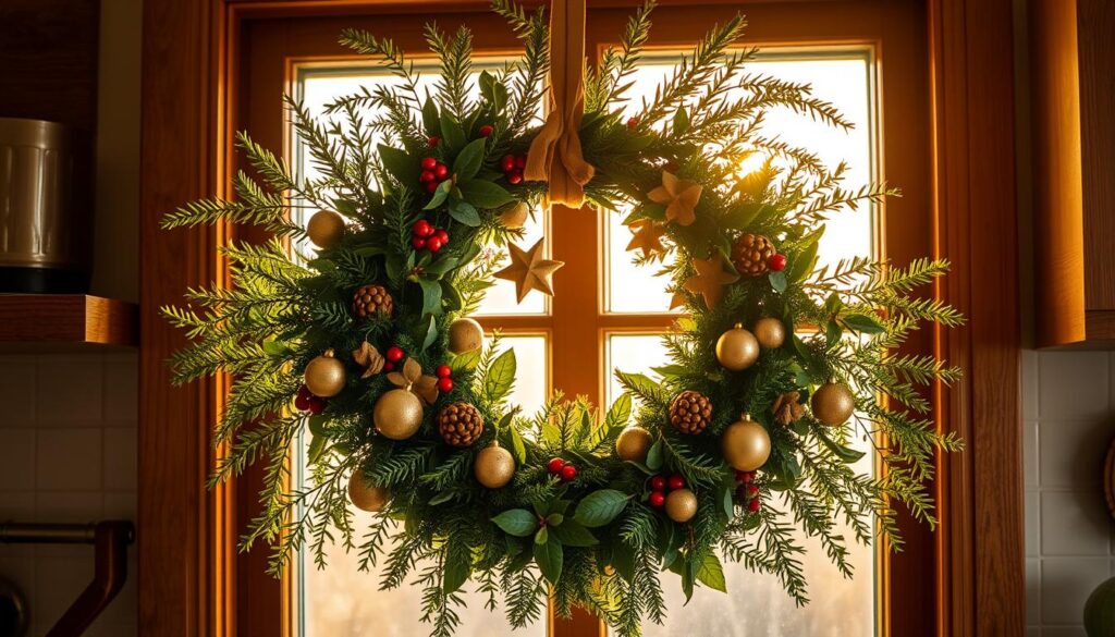 kitchen window wreath