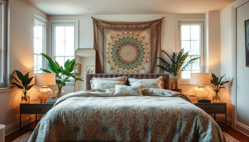layered bedroom decor
