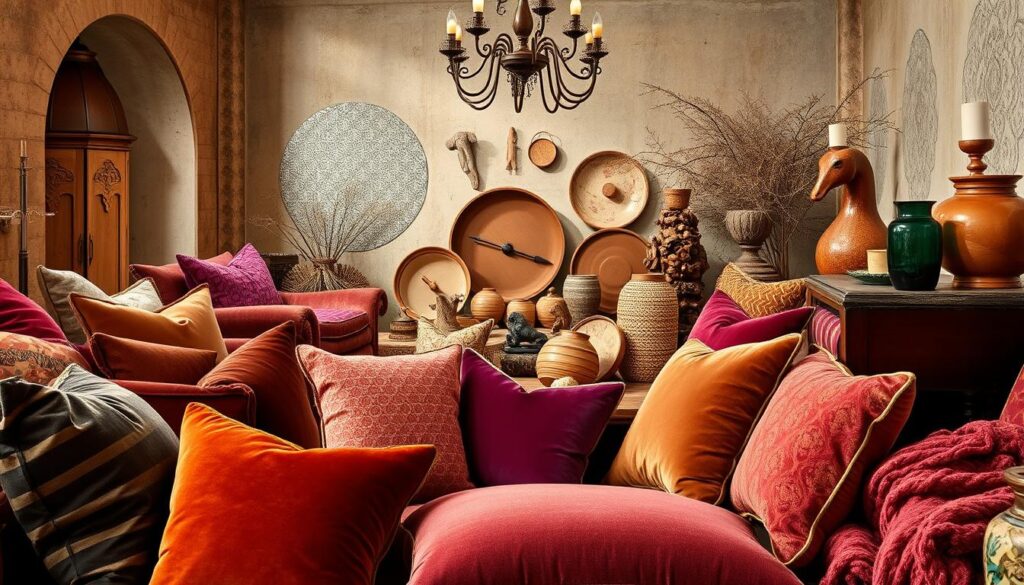 layered textures in decor