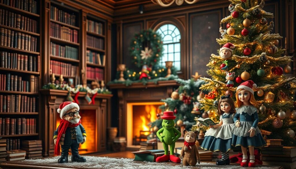 literature-inspired Christmas decor