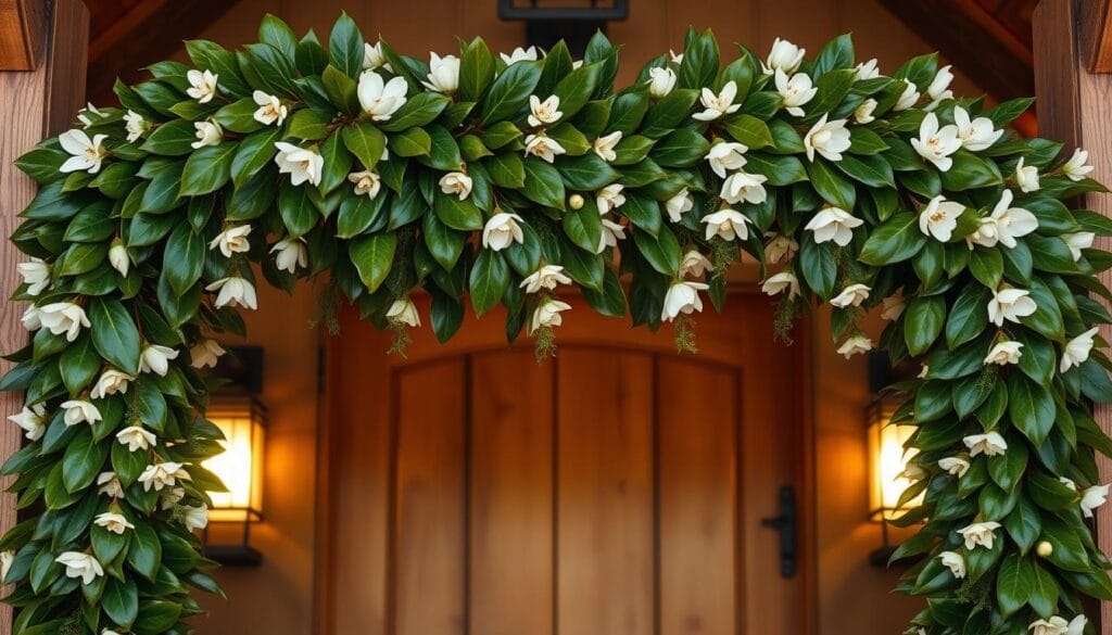 magnolia leaf garland swag