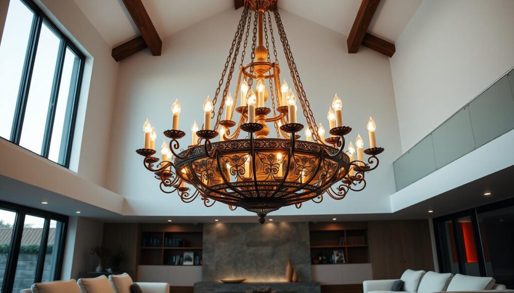 medieval chandeliers in modern interiors
