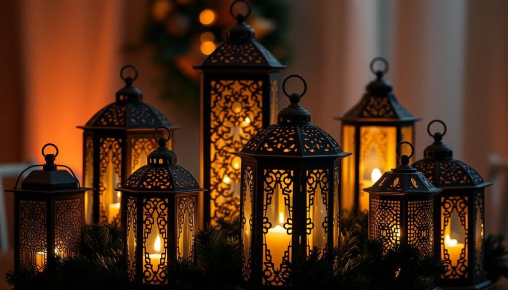 metal lantern centerpieces