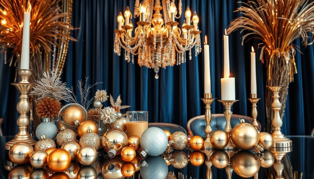 metallic accents