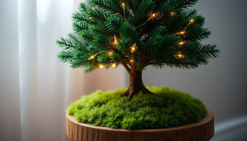 mini evergreen tree decor
