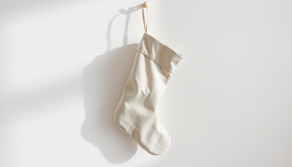 minimalist Christmas stocking decor
