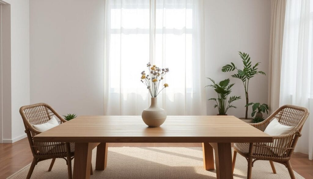 minimalist decor with natural elements