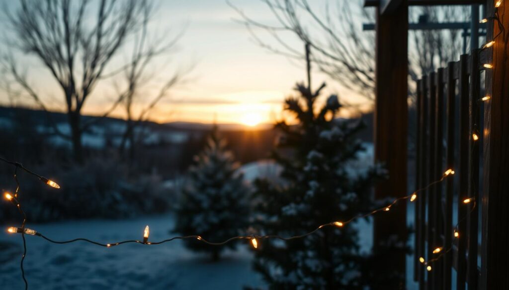 natural outdoor holiday lighting