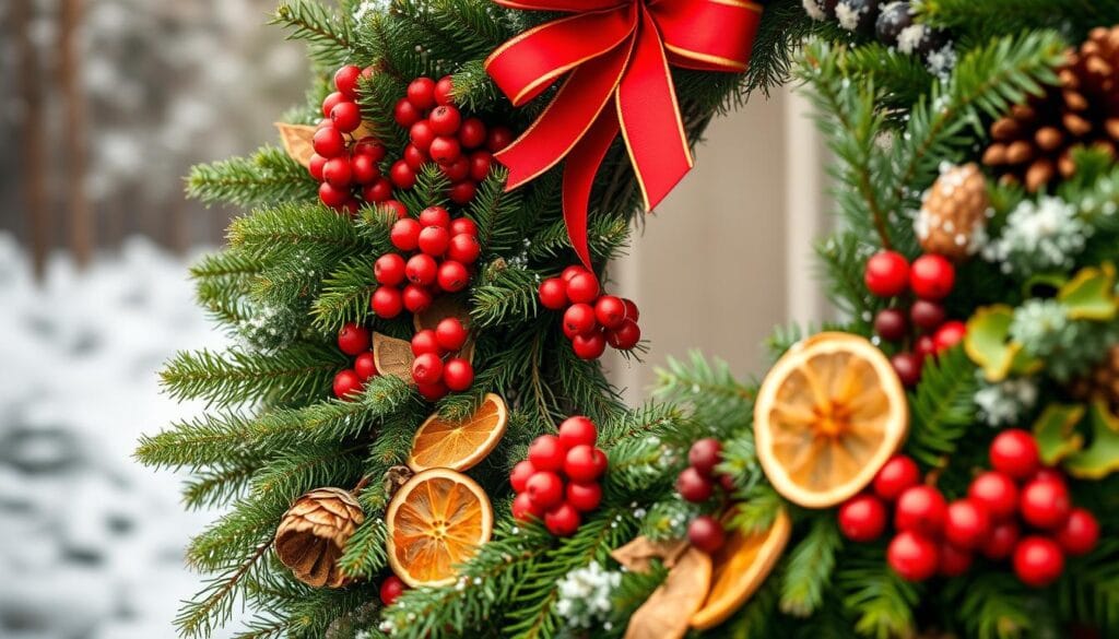 nature-inspired Christmas wreath