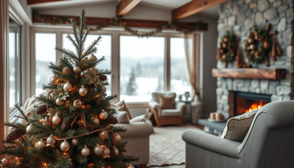 neutral and earthy holiday home decor