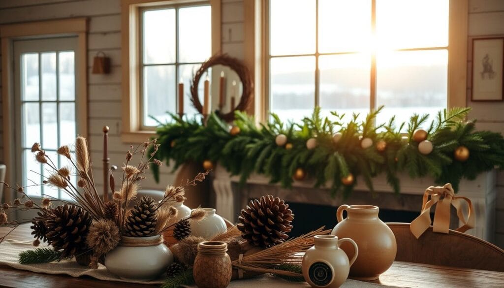 neutral earthy holiday decor
