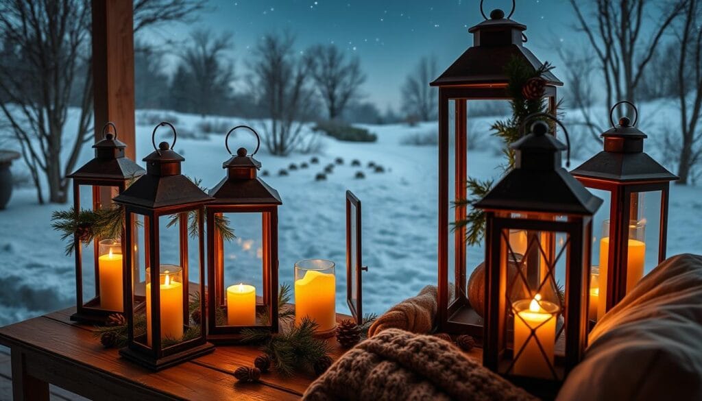 outdoor Christmas lanterns