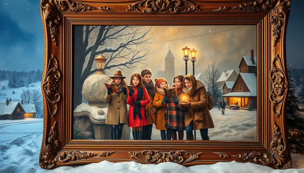 oversized christmas carol canvas art