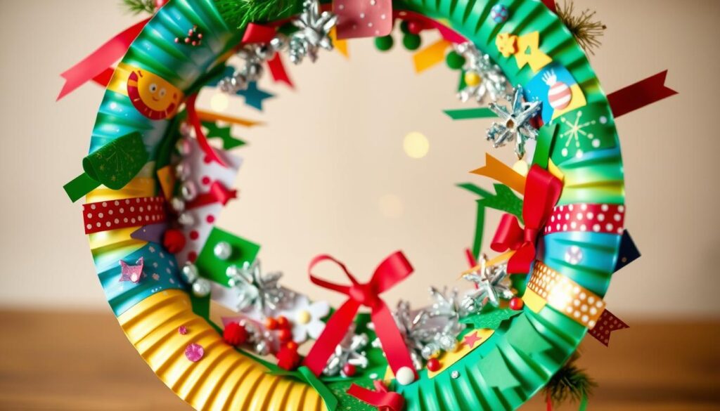 paper plate wreath craft