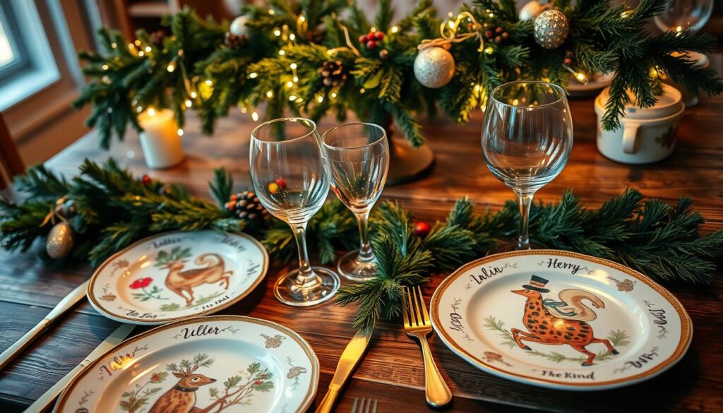 personalized holiday place settings