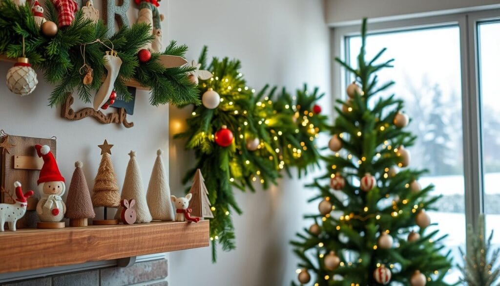 personalizing Christmas shelves