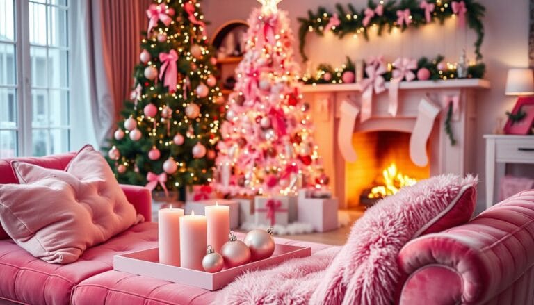 pink christmas decor ideas