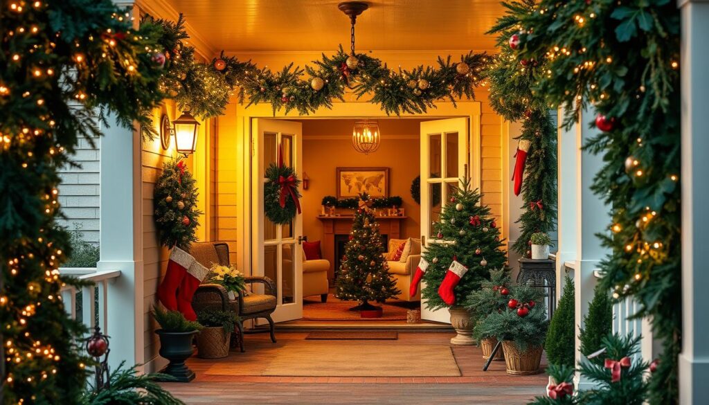 porch to indoor holiday decor