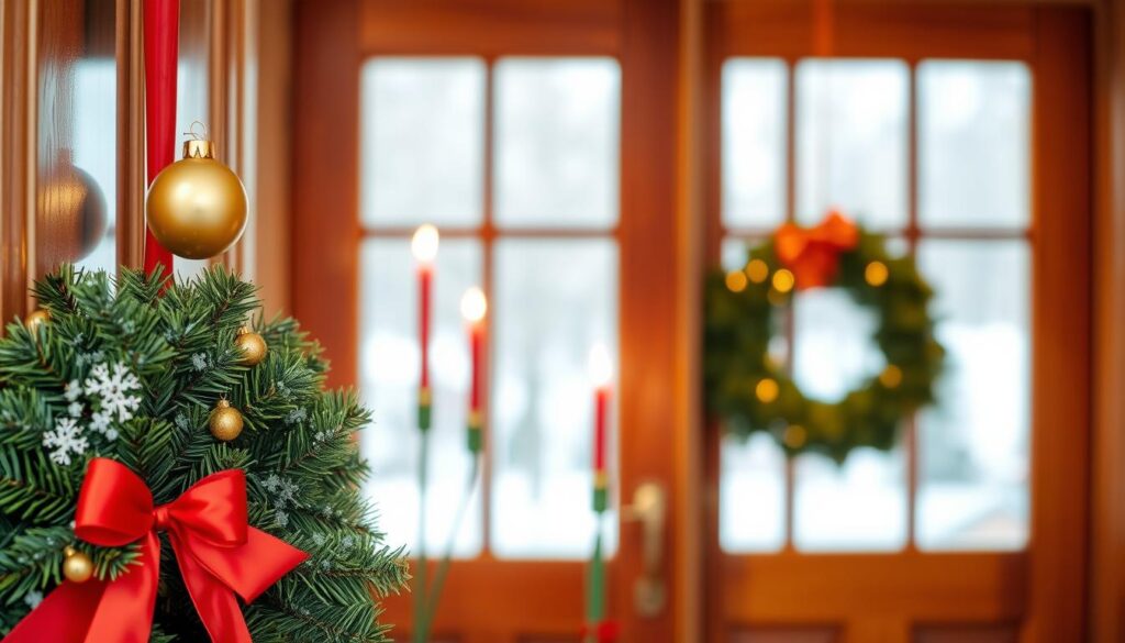 quick holiday door decor