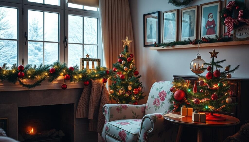 retro-inspired Christmas decor
