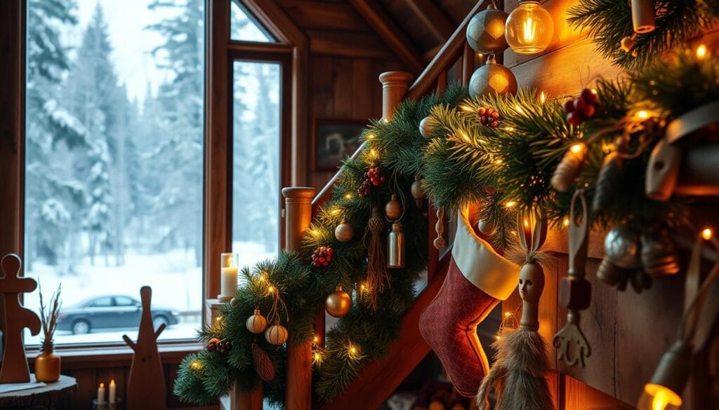 rustic Christmas cabin decor