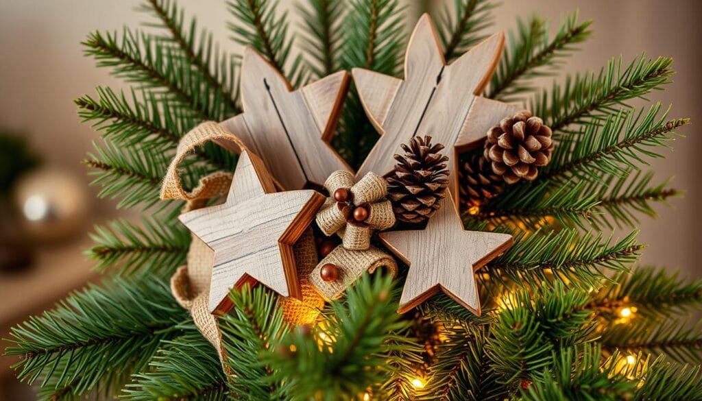 rustic Christmas tree toppers
