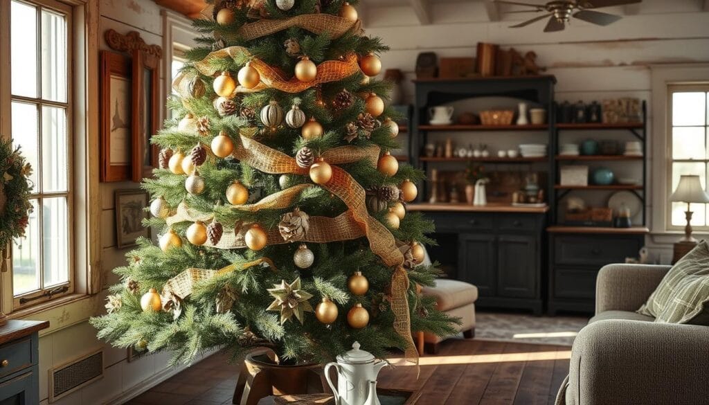 rustic farmhouse Christmas tree