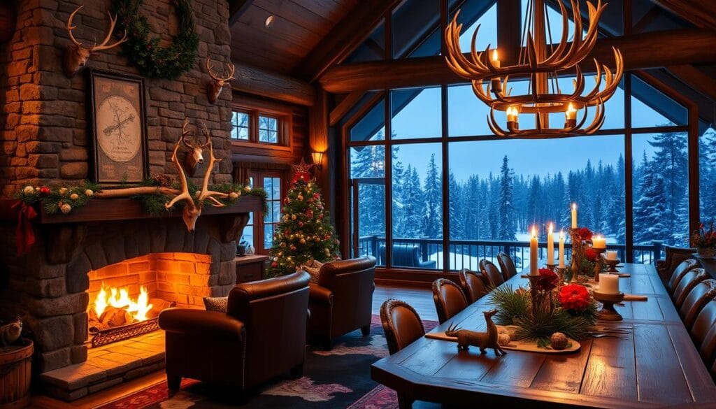rustic lodge holiday décor
