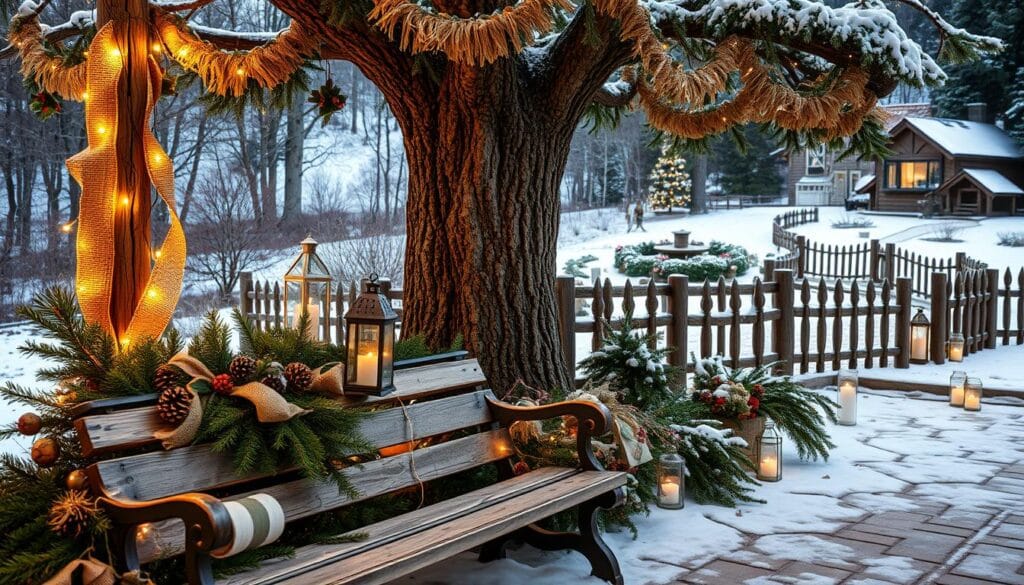 rustic outdoor holiday decor