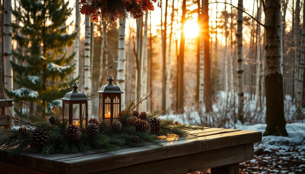 rustic woodland holiday decor
